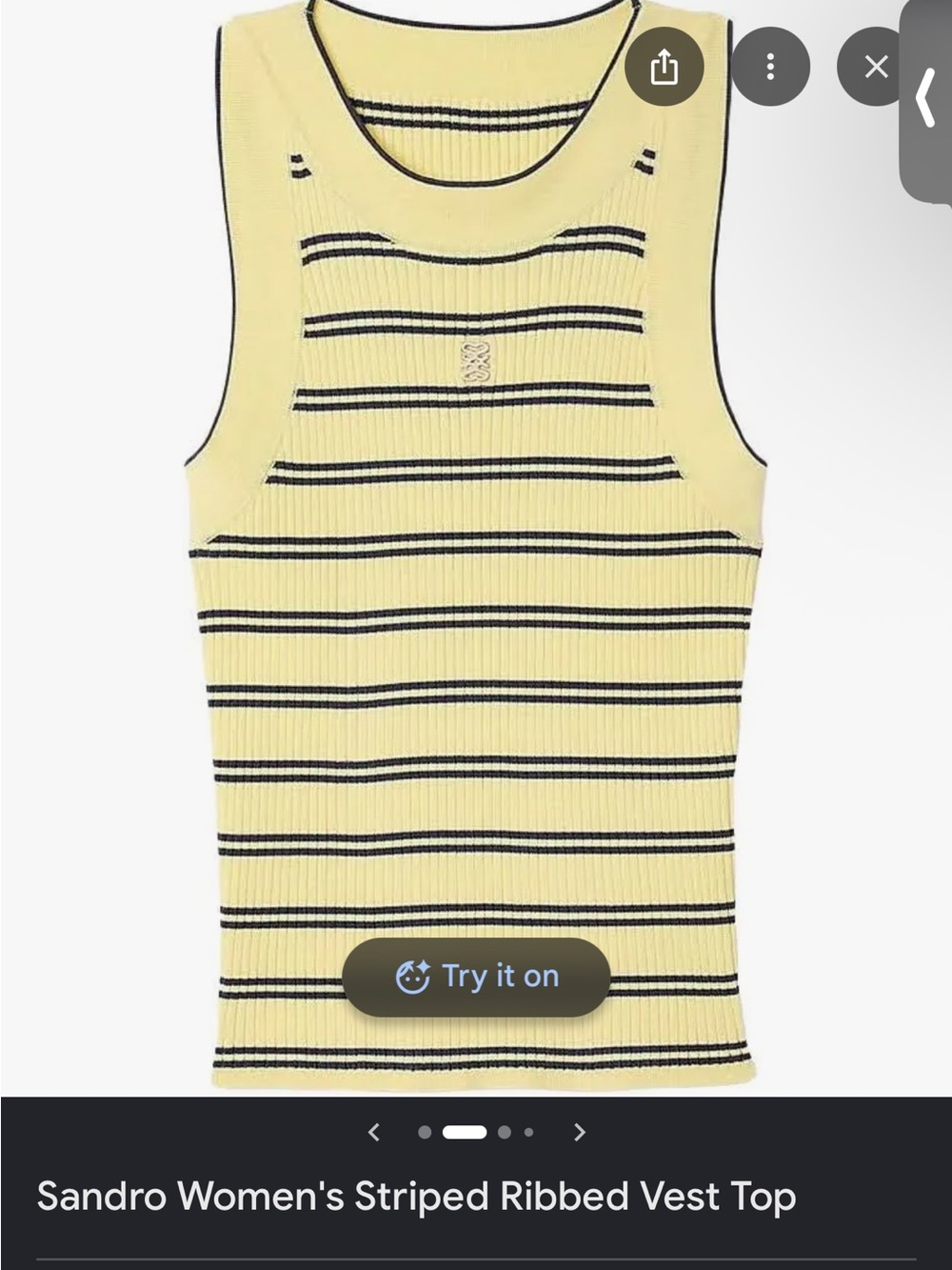 ISO Sandro yellow striped vest